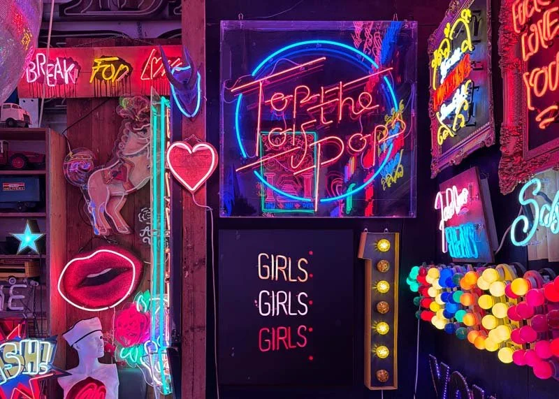  Girls Girls Girls, 2025, acrylic on canvas, 60 x 70 cm pictured installed at God’s Own Junkyard 