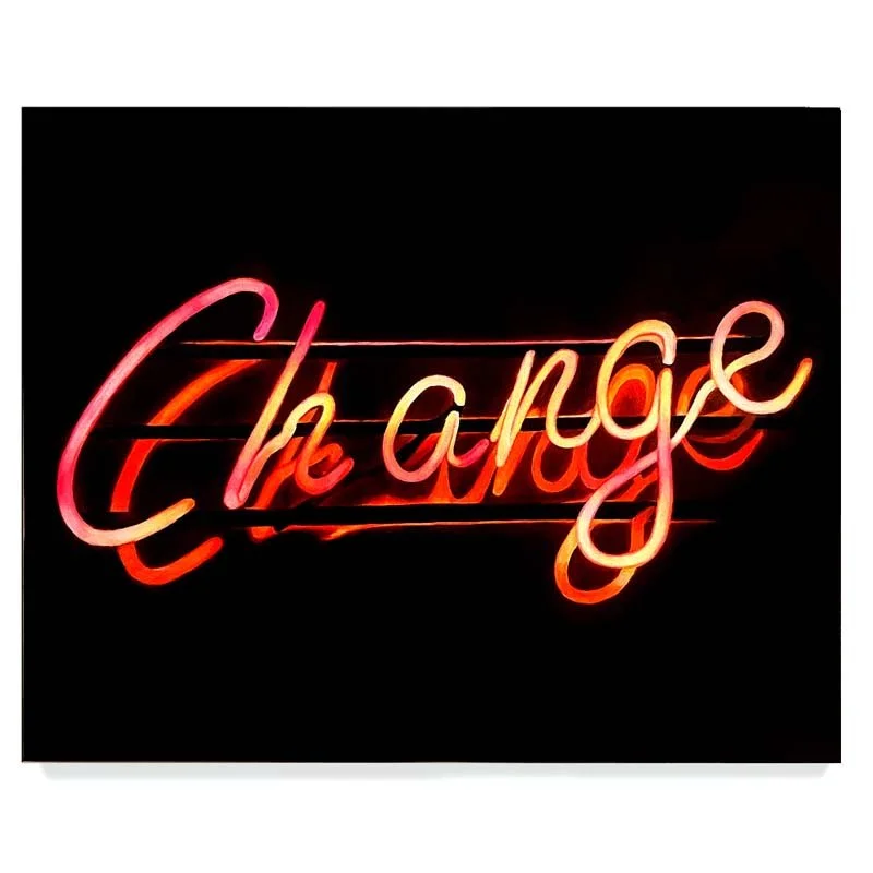  Change, 2024, acrylic and oil on canvas, 50.8 x 40.6 cm 