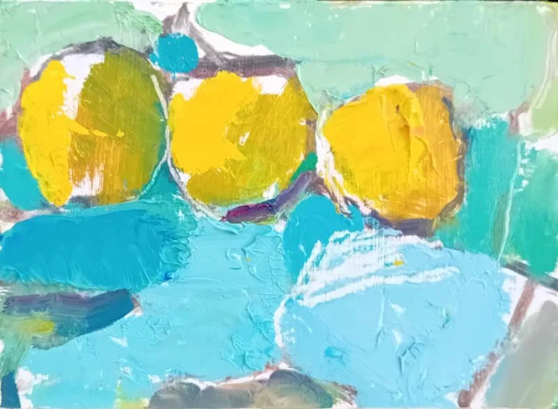  Lemons With Blue Glove 