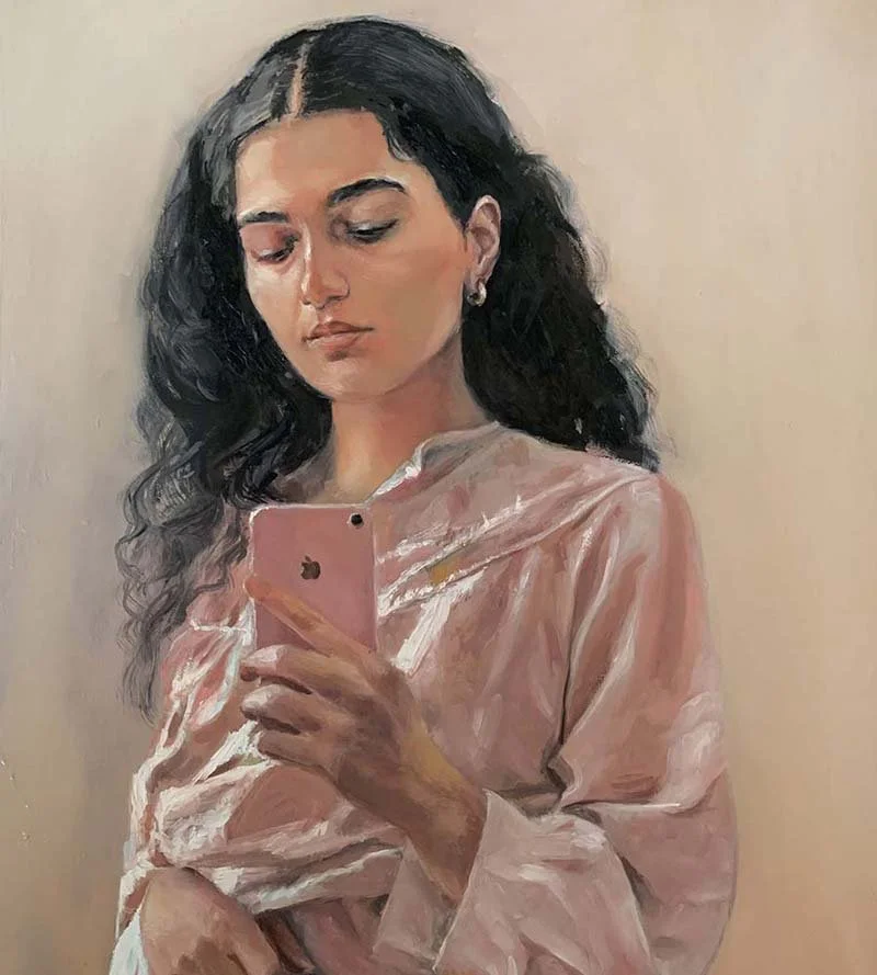  Untitled / thank you Rime Dew Oil on stretched canvas 2025 (40 x 50 cm) 