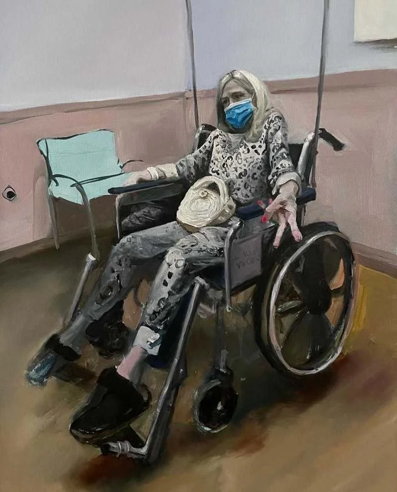  Smoke?, oil on board, 16x12inches, 2021 