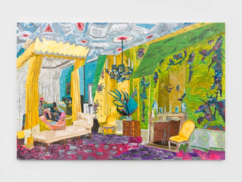  Marie Kingué, Acrylic on linen, 2023, 122 by 80 