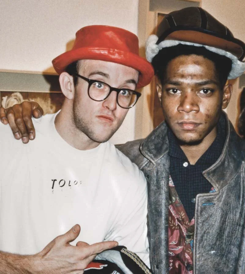  Keith Haring and Jean-Michel Basquiat, December 1987.  © Irving Zucker  
