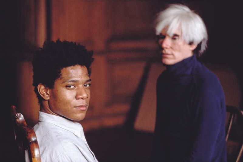  Jean-Michel Basquiat and Andy Warhol at the Factory, 1984.  © Richard Schulman  