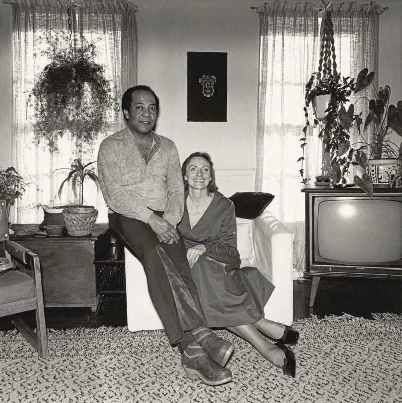  Gerard Basquiat and his partner, Nora Fitzpatrick, in the living room of their Boerum Hill brownstone, March 4, 1978.  © Dinanda Nooney, courtesy of the Photography Collection, the Miriam and Ira D. Wallach Division of Art, Prints and Photographs, t