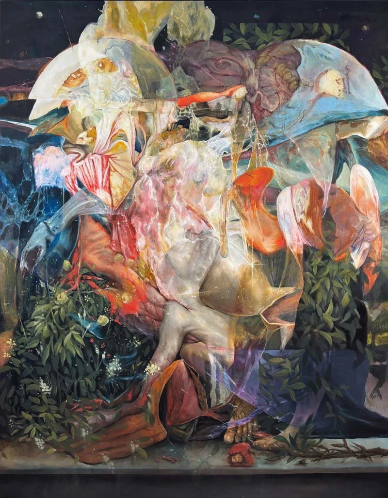   The Annunciation of Collapse , 2025, oil on canvas. Courtesy the artist. 