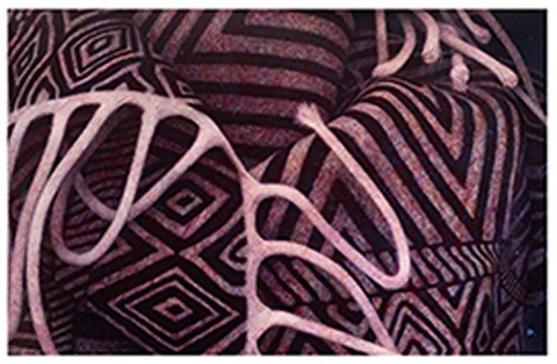   It’s Bigger Than You Think , 2025, acrylic pigments and mediums on canvas over panel. Courtesy of the artist. 