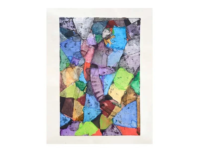   Maneuver , 2025, mixed media on paper, Courtesy of the artist. 