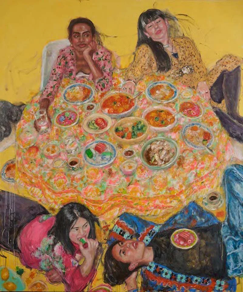   A Celebration , 2025, oil, acrylic, and oil pastel on linen, Courtesy of the artist and Soy Capitán. 