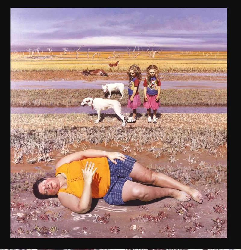   Figures at Ebb Tide , 2000, oil on linen, Courtesy of the artist. 