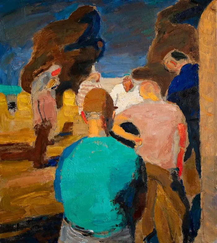   A burial  90 x 80 cm, oil on canvas, 2024 