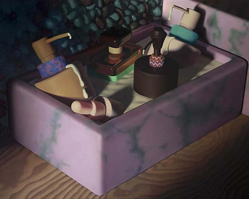   Bathers , 2024, oil on canvas over panel. 