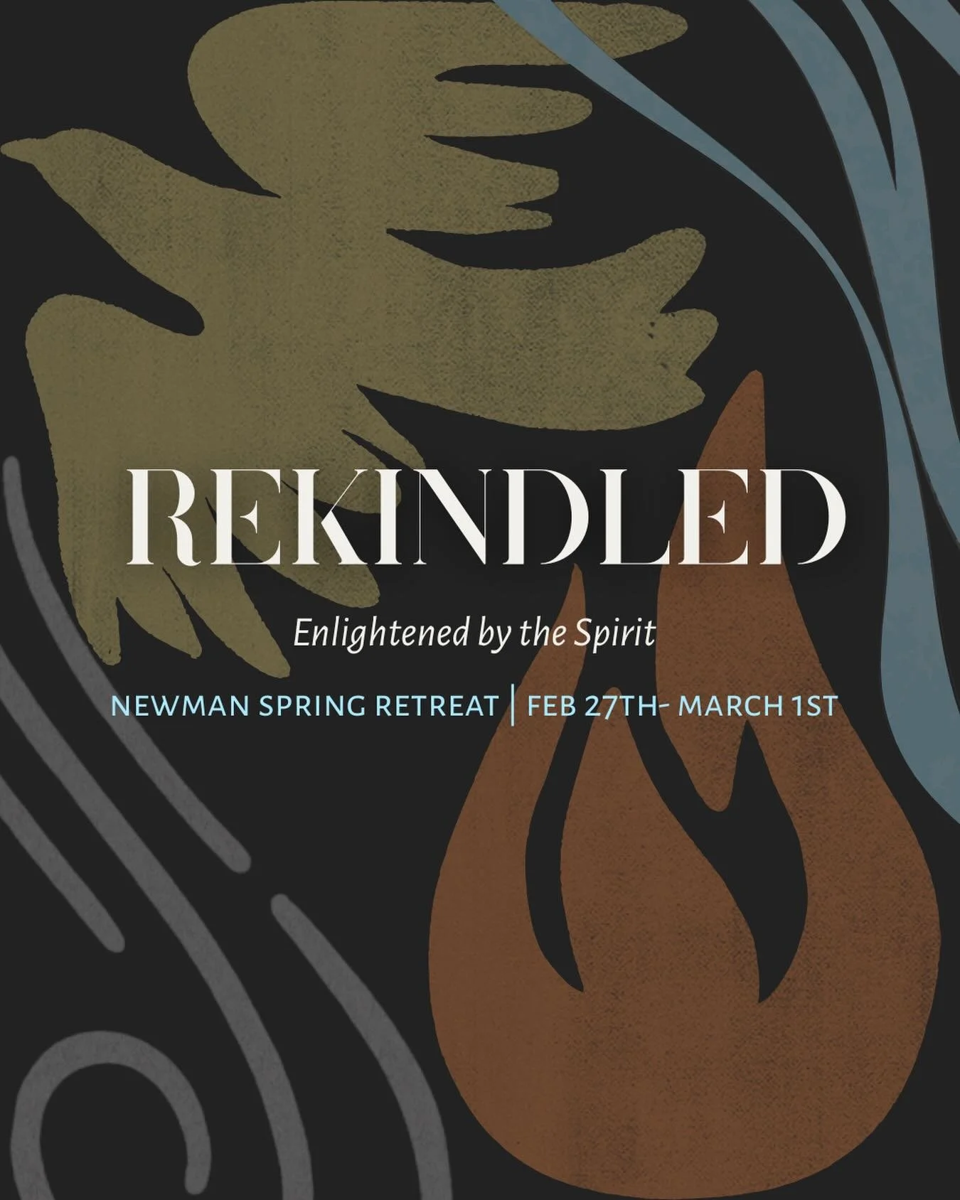 Registration for Spring Retreat is officially OPEN! Join us for a weekend away on February 27th-March 1st for the Penn-Drexel Newman Spring Retreat! This year&rsquo;s theme is REKINDLED: Enlightened by the Spirit, and it will be an exploration of the