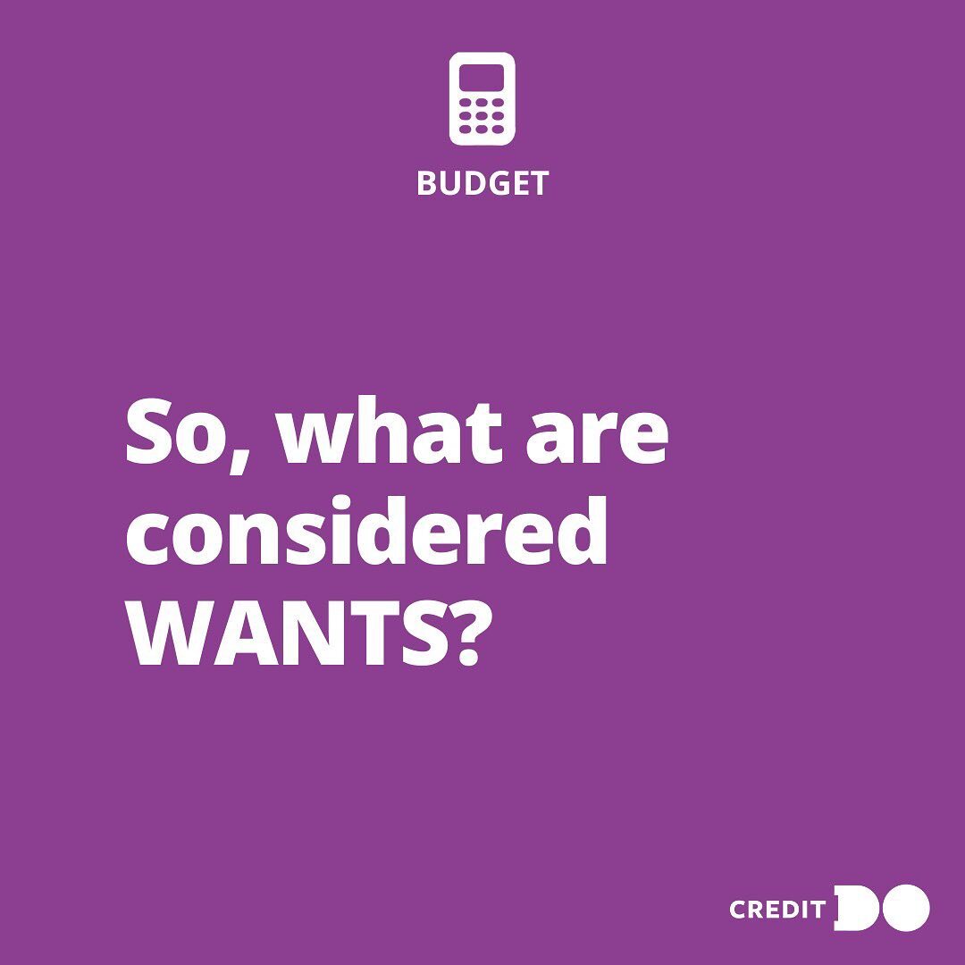 Breaking down your #wants! What are your excess wants? Comment below! 
#financialliteracymonth #budgeting101 #needsvswants #wants