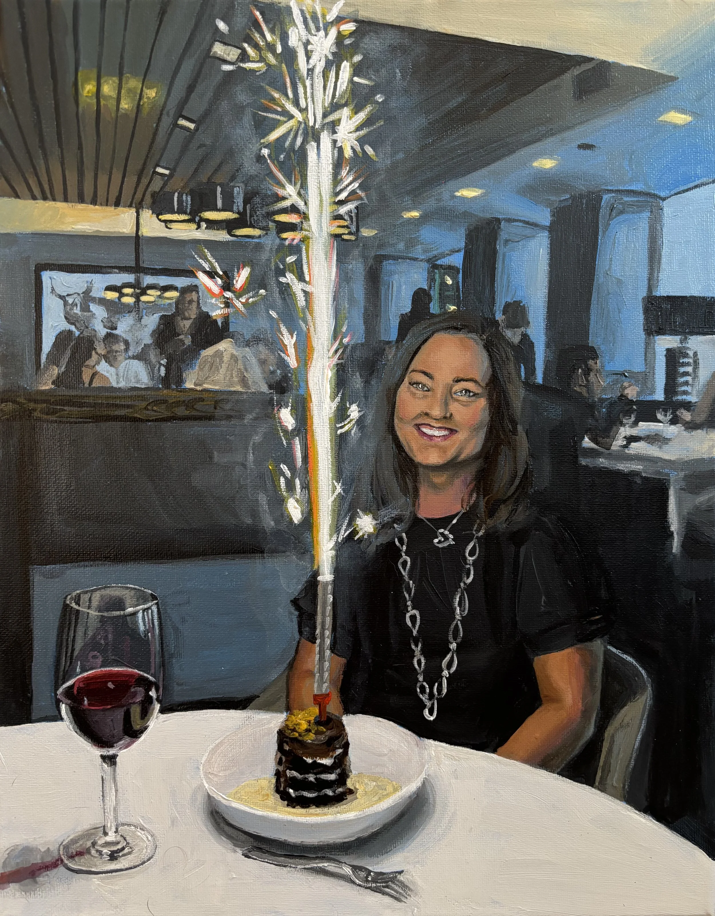 Cake, Candle, and Cabernet