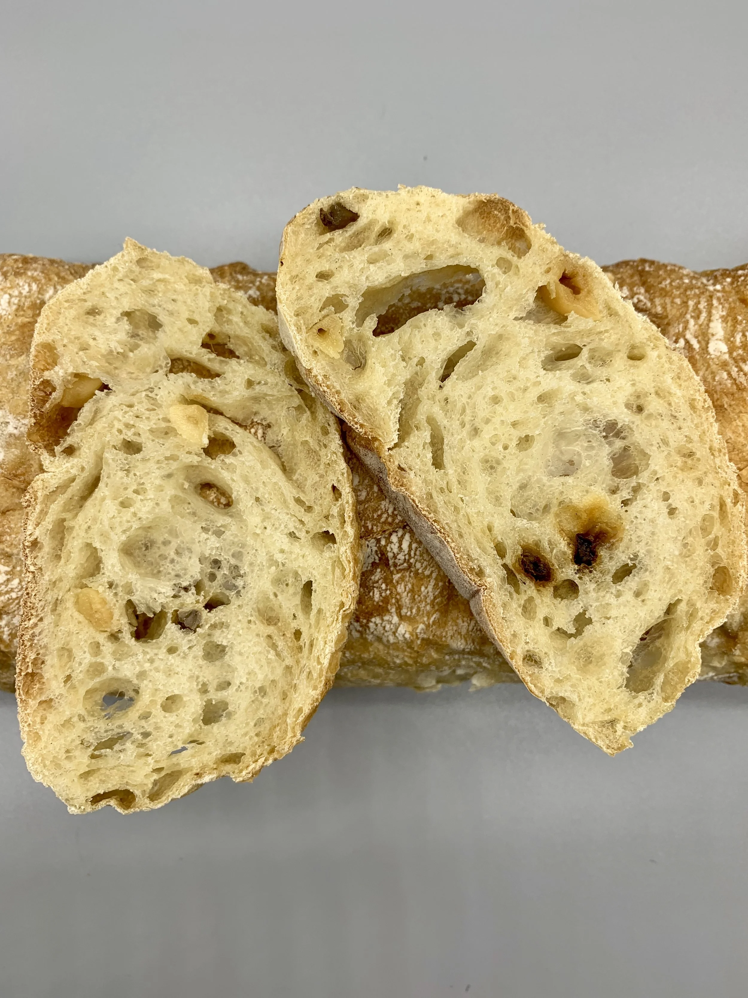 Roasted garlic bread compliments the Minestrone perfectly. The combined aromatic Roman flavors enhance one another for a memorable meal.