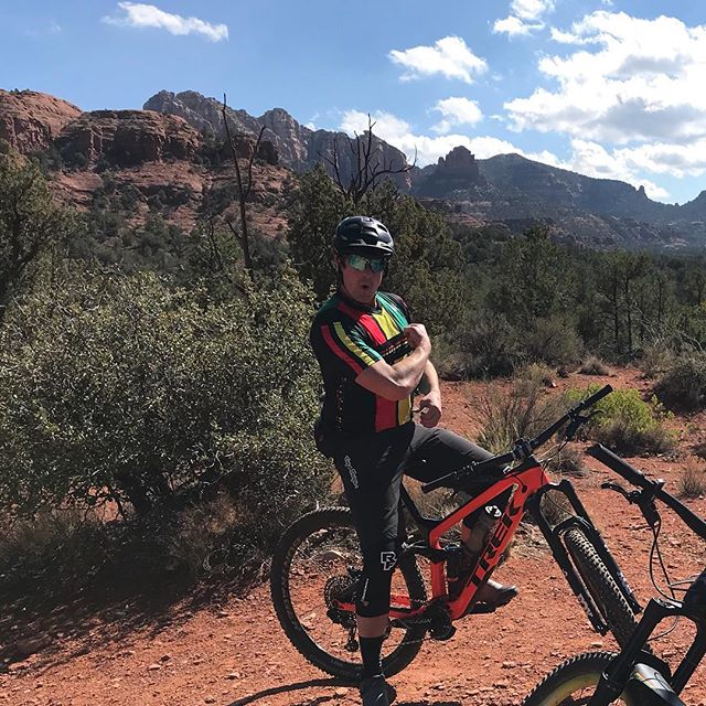 @rowdyboom had a #birthday today. We #partied on the trail in #Sedona. It was sick. He has #guns.