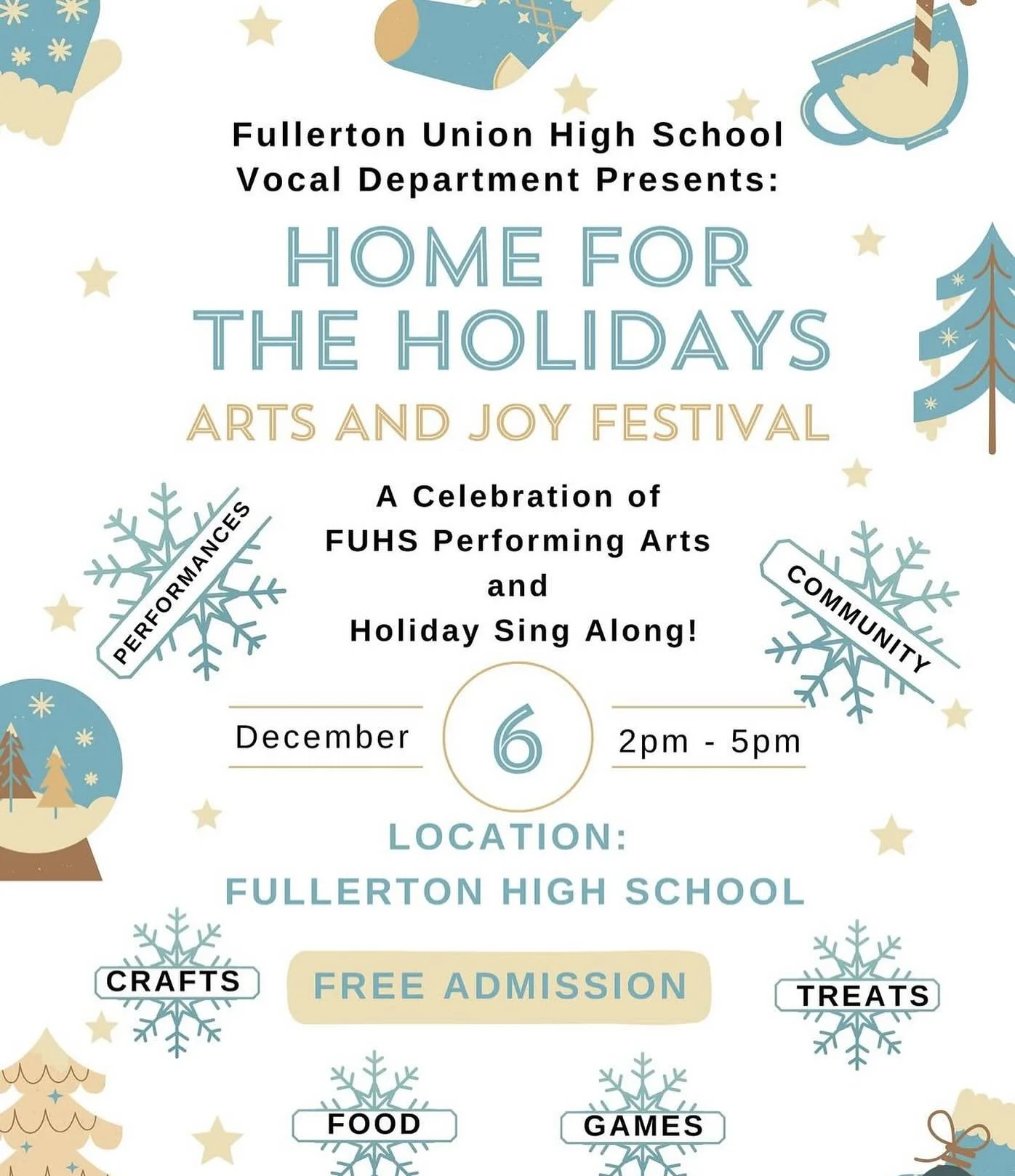 As we get ready to welcome December, we&rsquo;d love to celebrate the season with you at Home for the Holidays! Join us for family fun&hellip;crafts, snacks, games, music, and more!