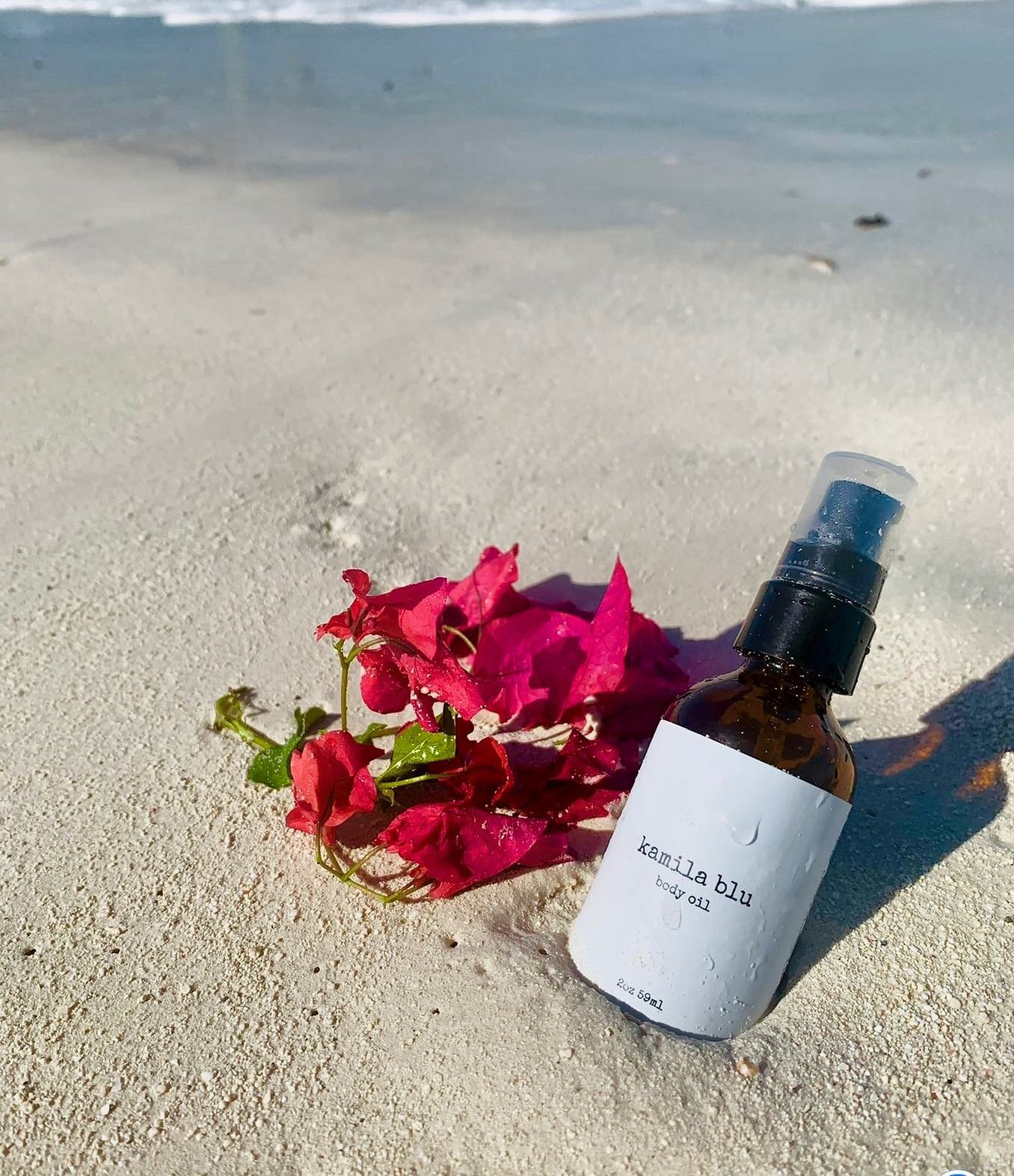 washed up with our body oil 🌺 moisturizer, cleanser, hair oil, beard oil, after sun care, and more ~ all-in-one ~ 💧