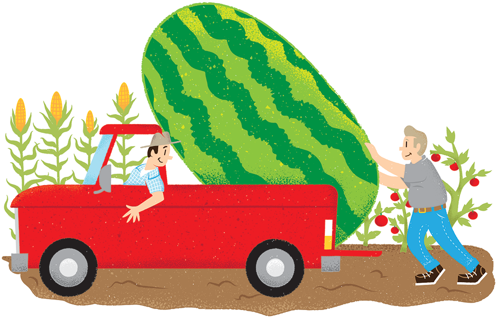 The founders of the Fair Bluff Watermelon Festival.