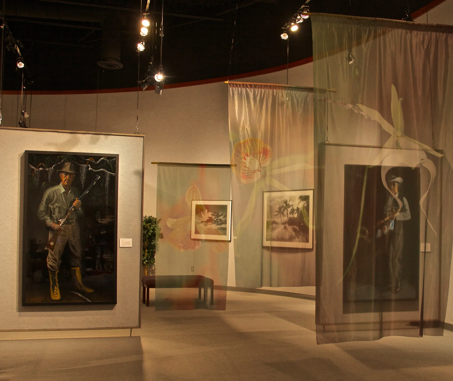 ©Connie Bransilver Guardians of the Everglades portraits and banners on display.