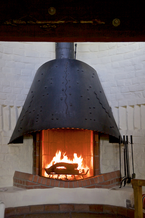 Fireplace in the living room