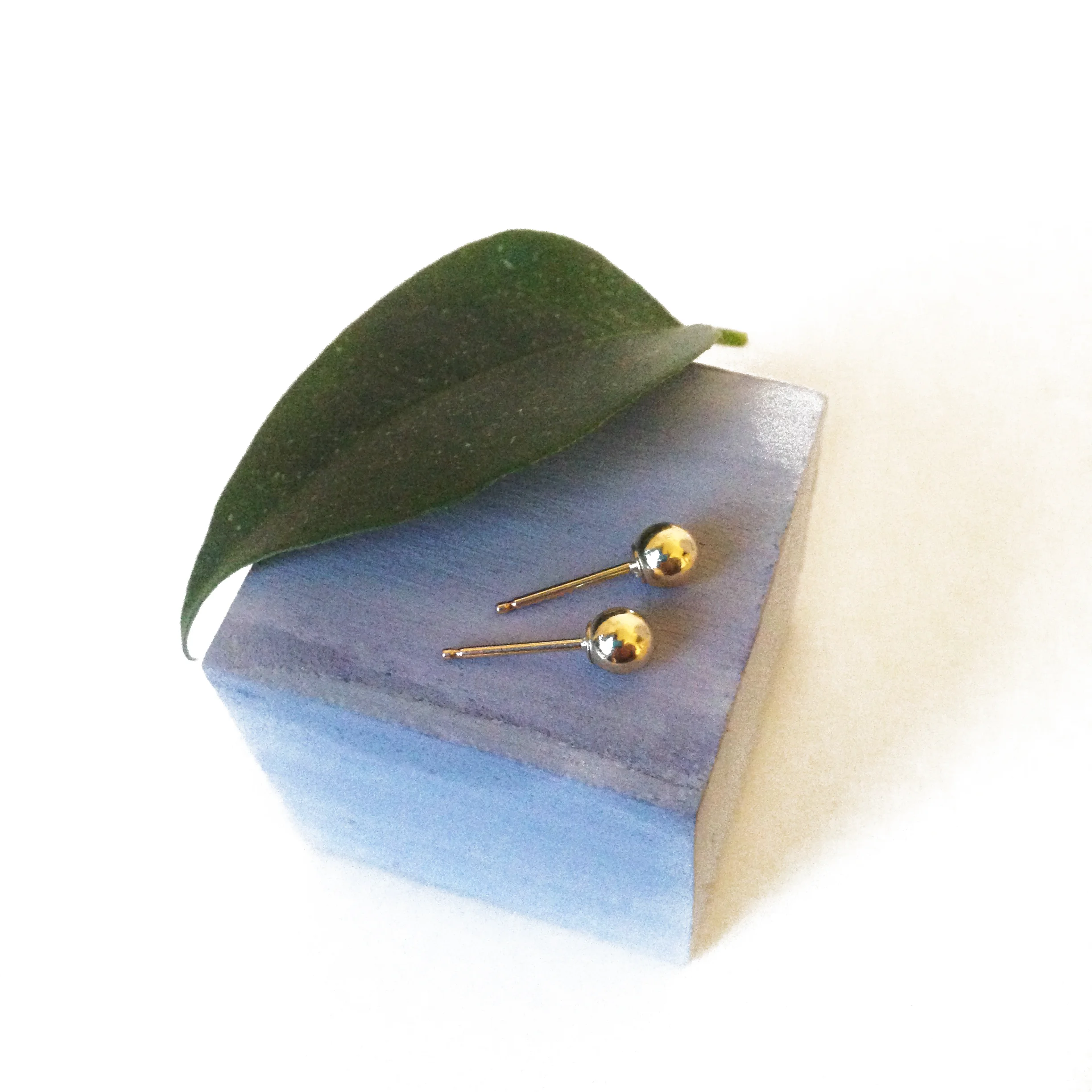 Golden Orb Stud Earrings