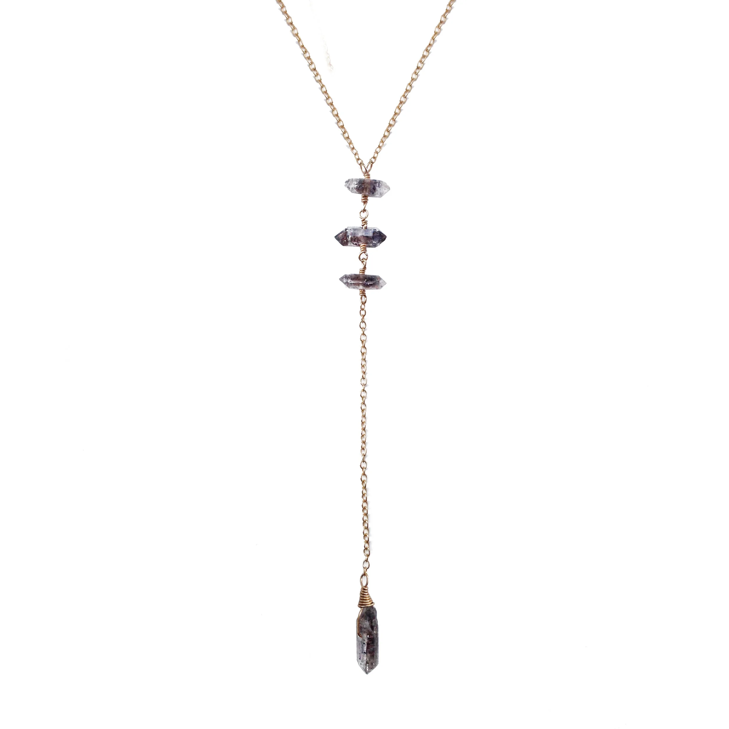 Herkimer Diamond Y Necklace