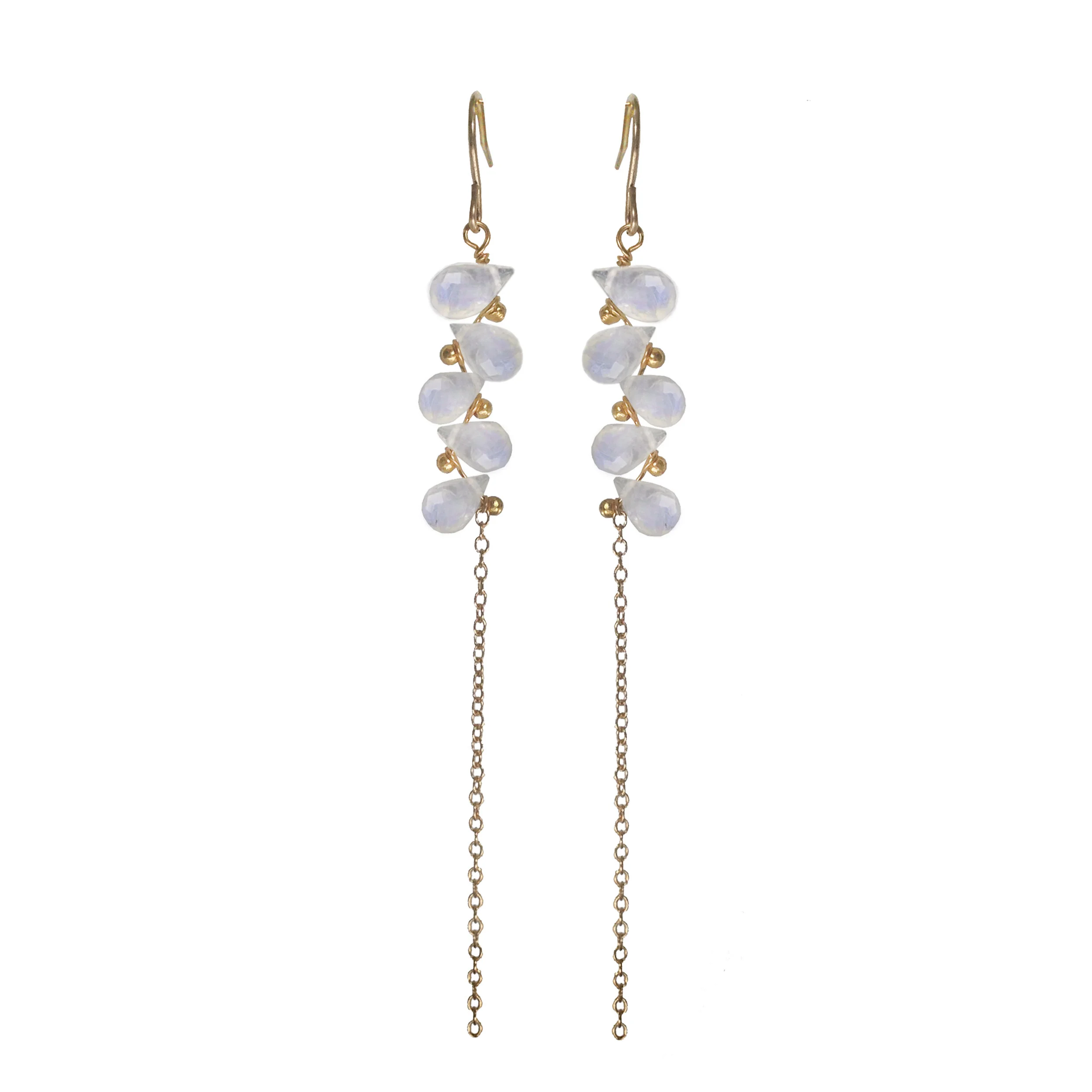 Moonstone Waterfall Earring