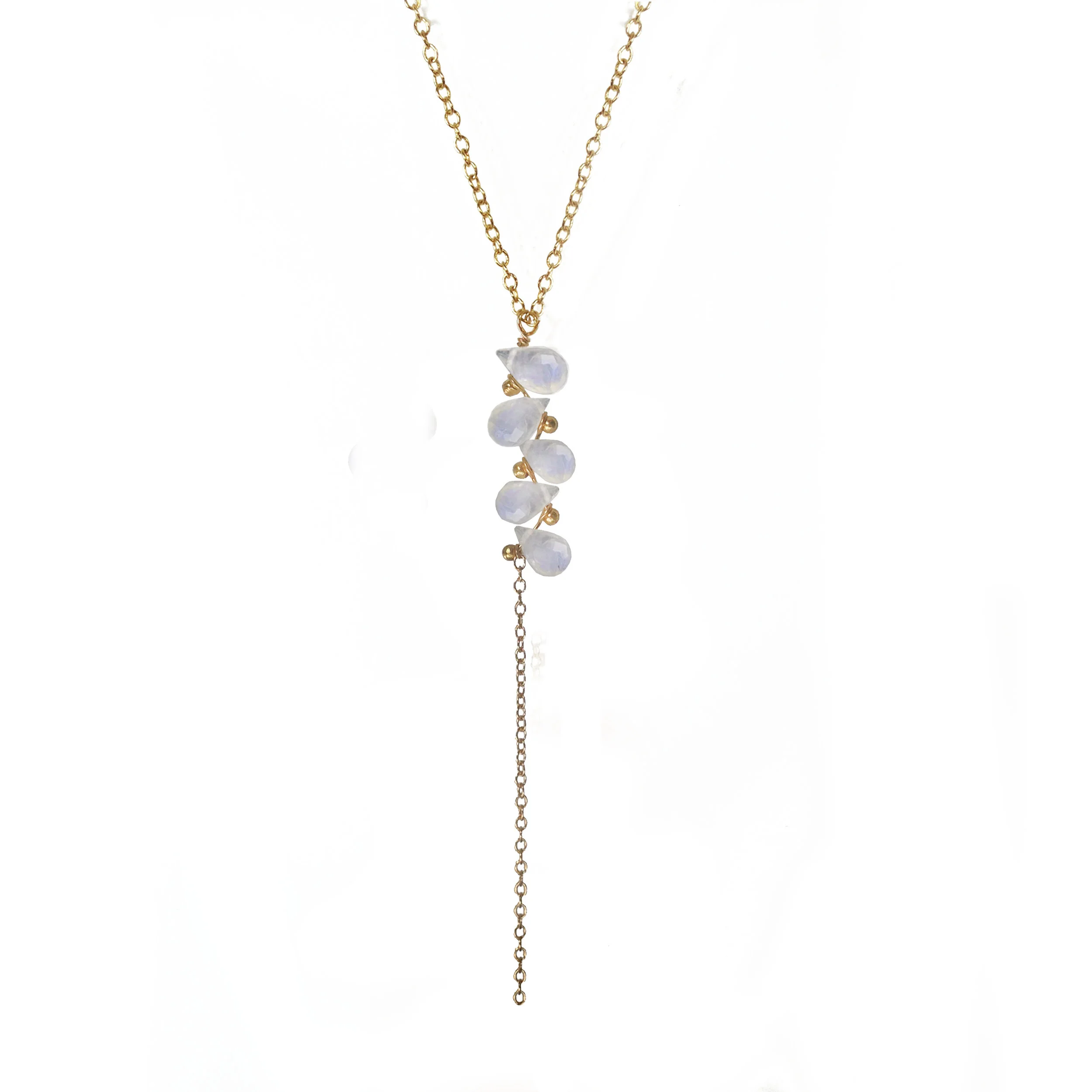 Moonstone Waterfall Necklace