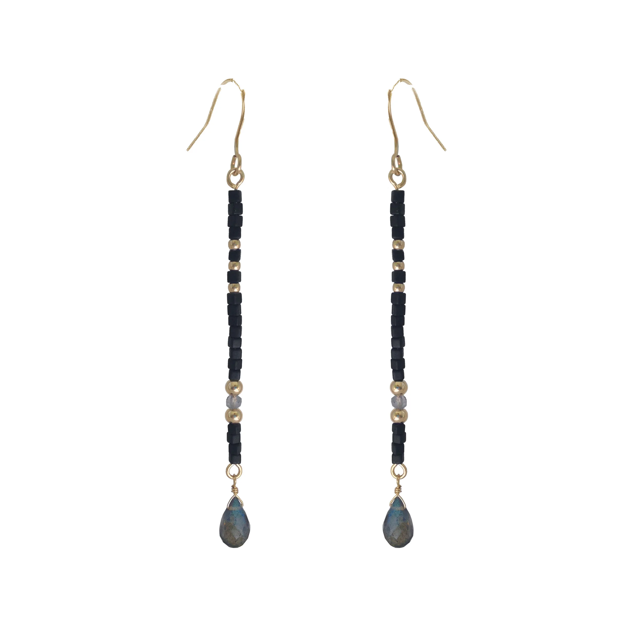 Labradorite Stick Earrings