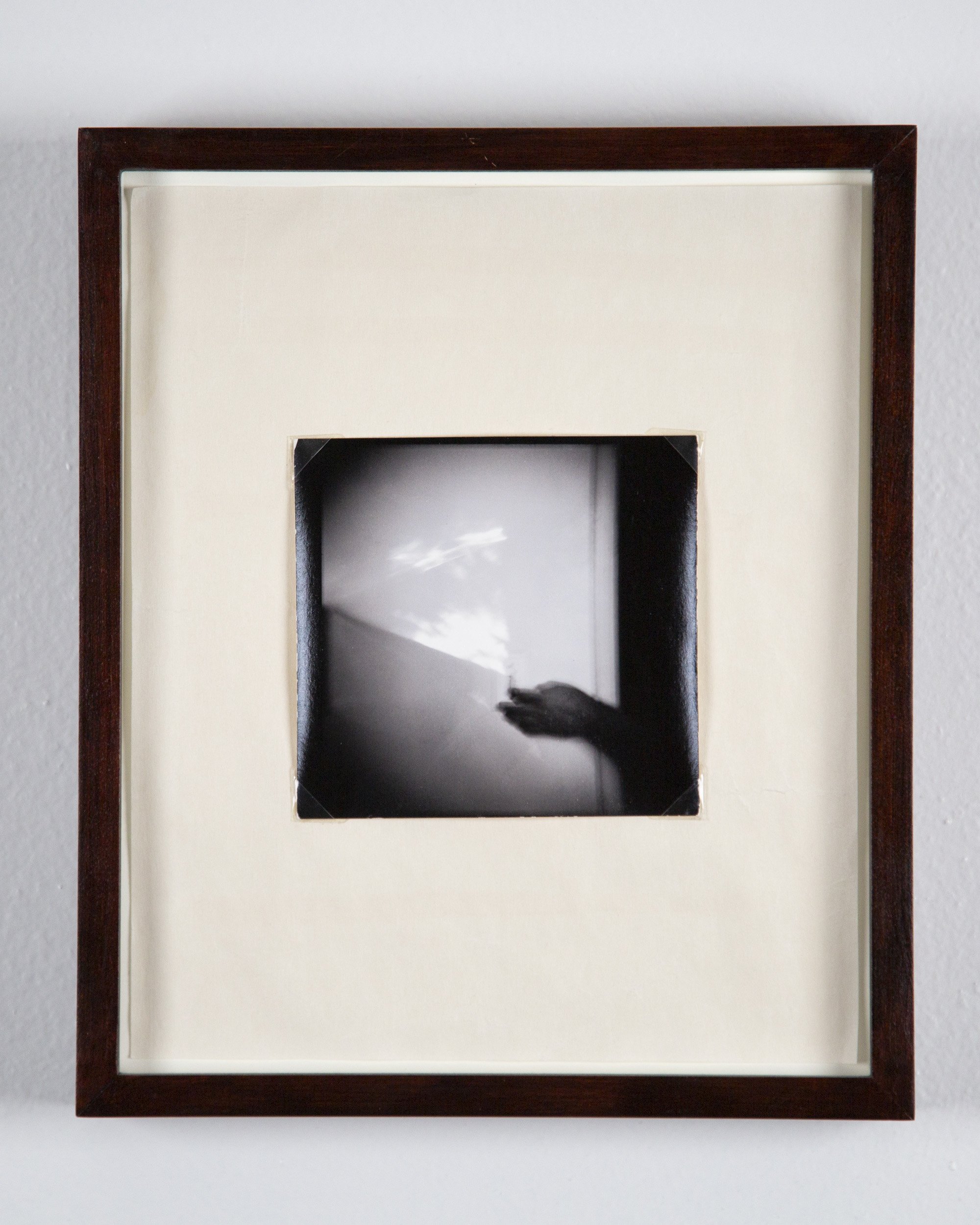   handmade maple frame archival pigment print mounted on coffee toned paper  