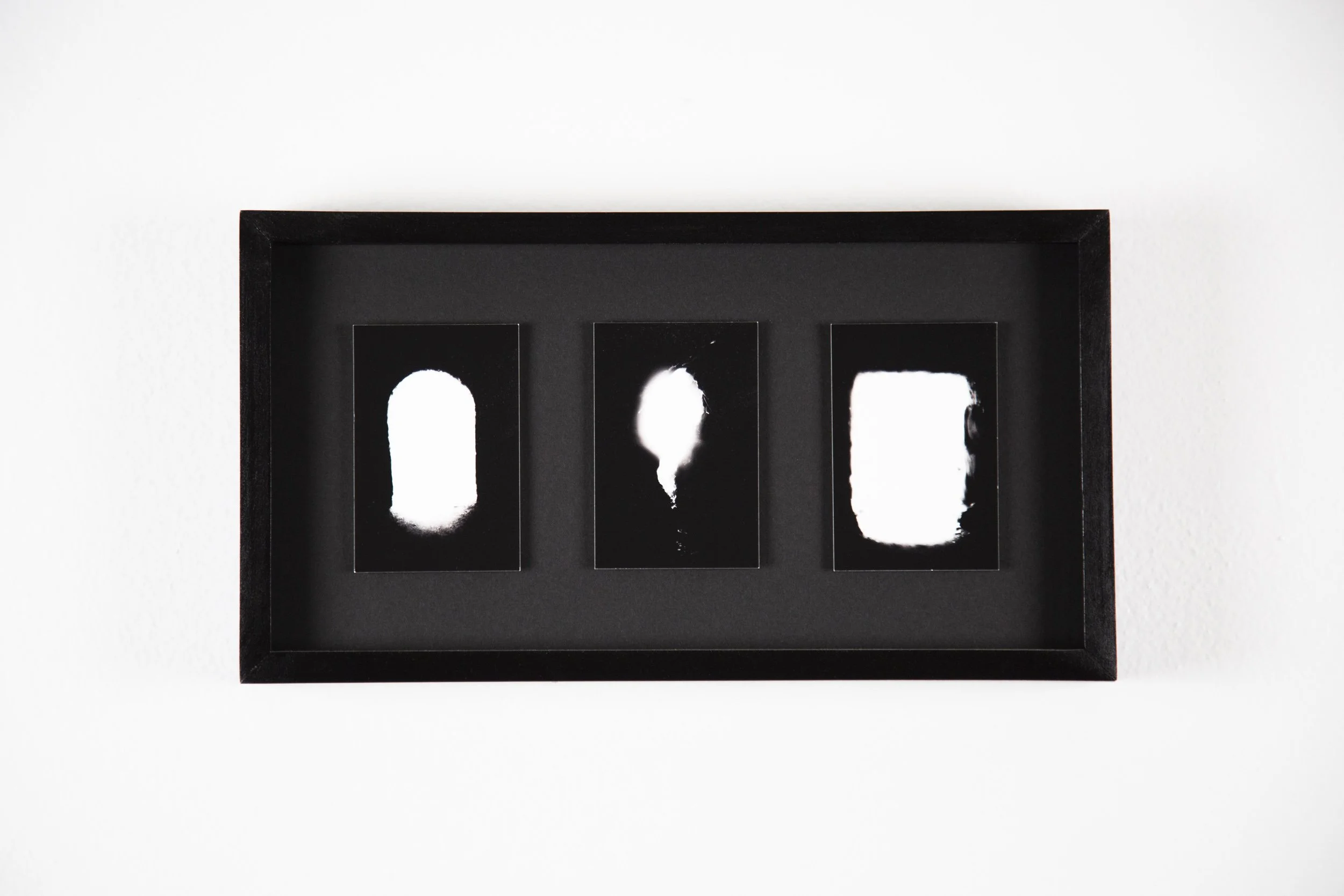   handmade maple frame float mounted triptych archival pigment prints  