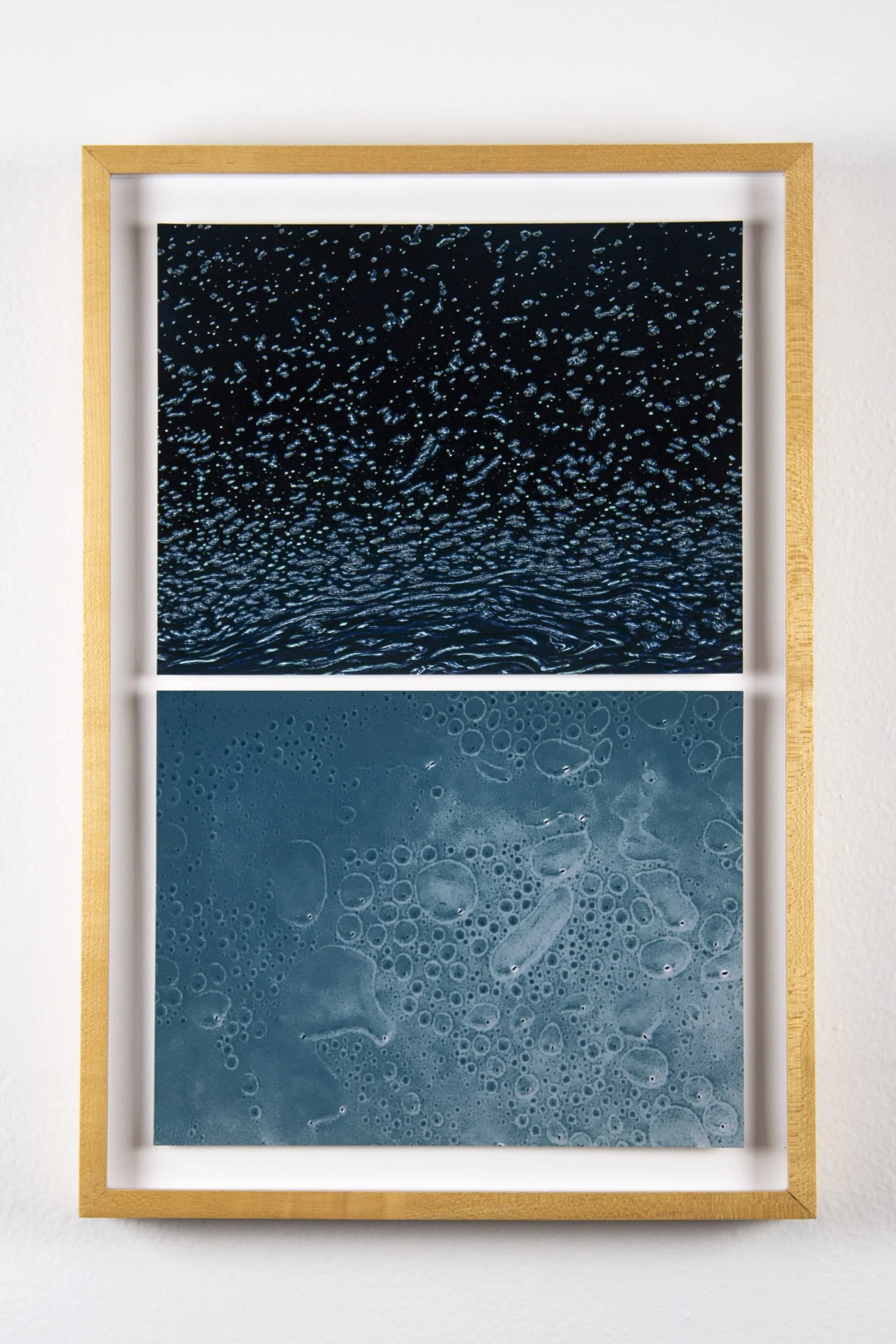  handmade maple frame float mounted diptych archival pigment prints  