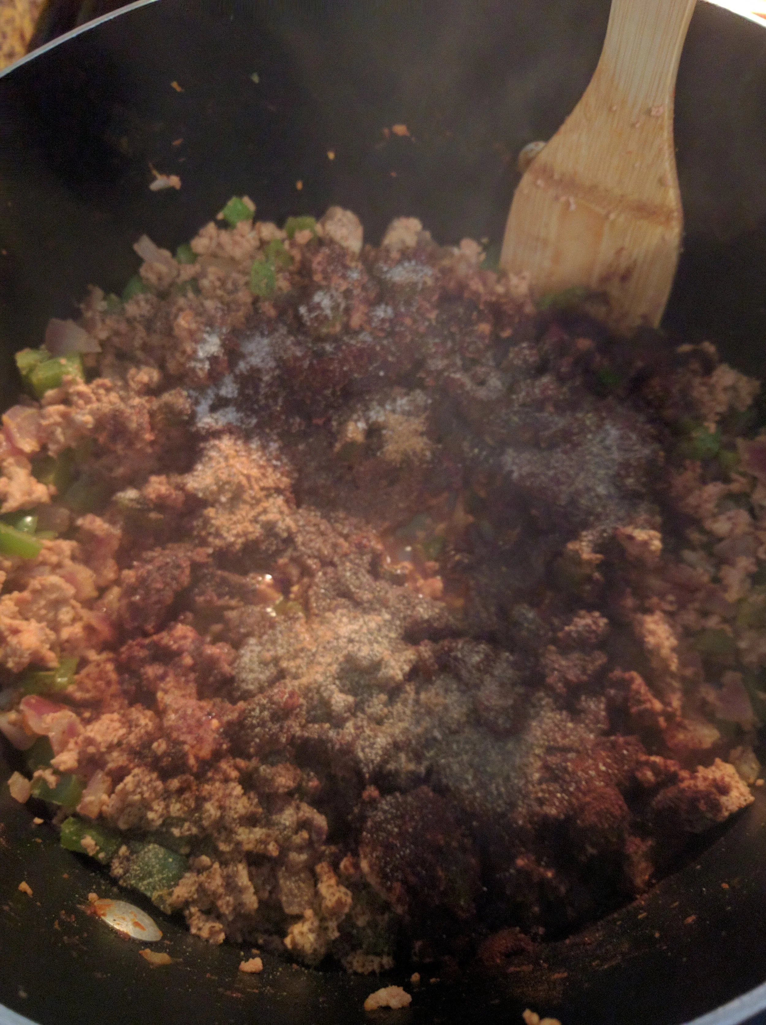 Throw those spices in there and everything starts smelling REAL nice!