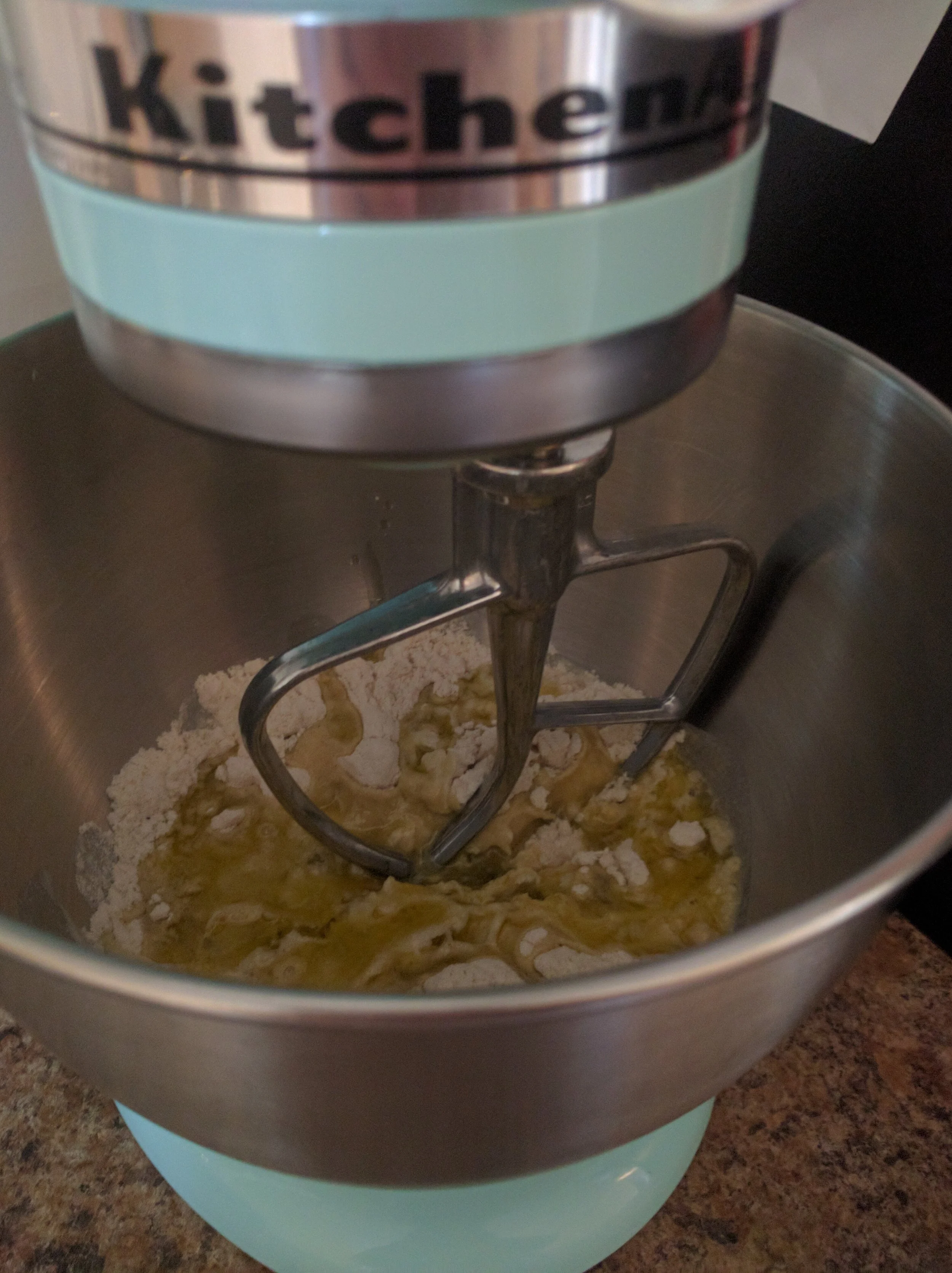 Thanks you, KitchenAid Mixer, for letting me clean up while you stir things for me!