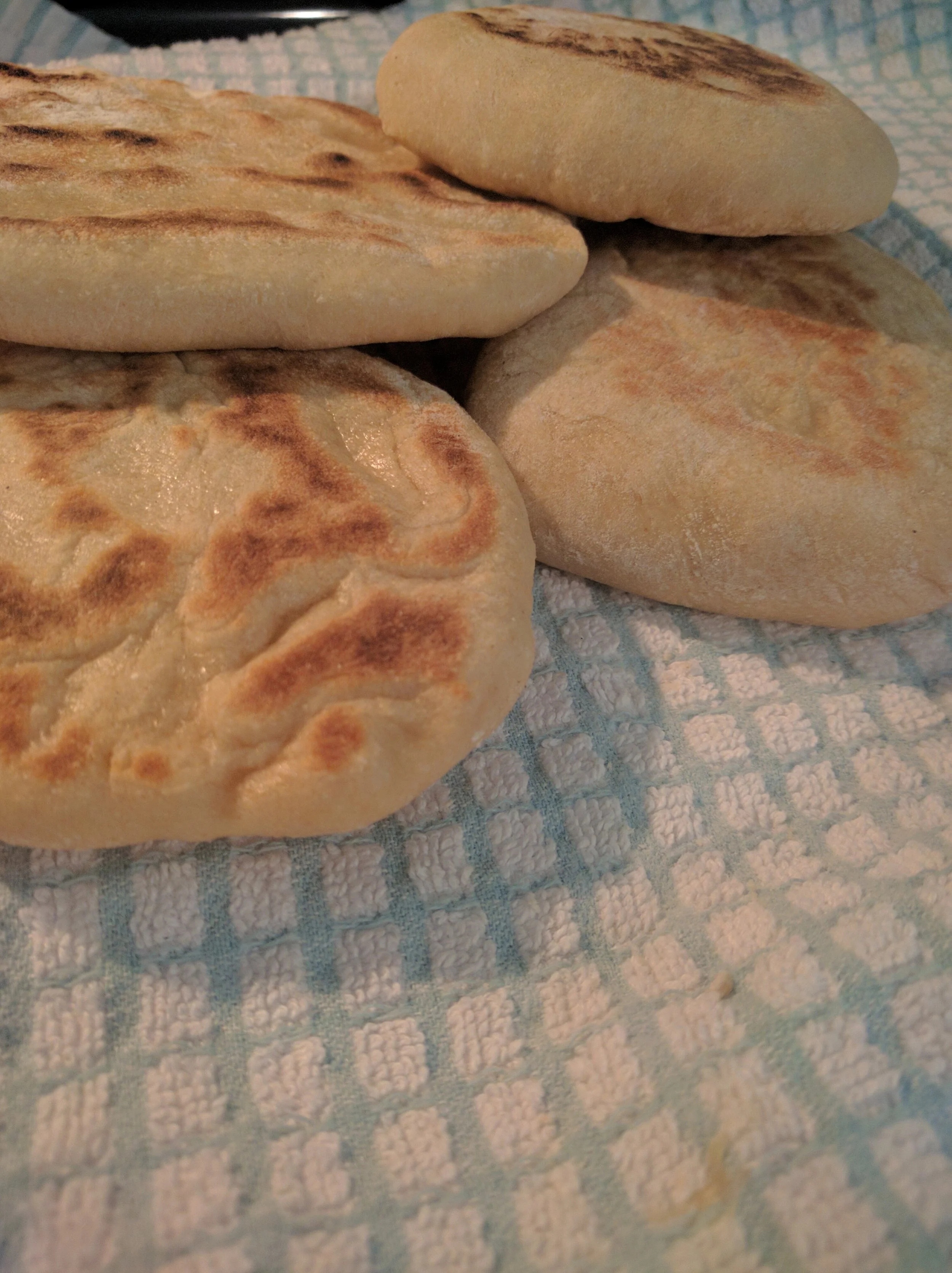 Some pitas turn out fluffier than others, but they all taste the same!