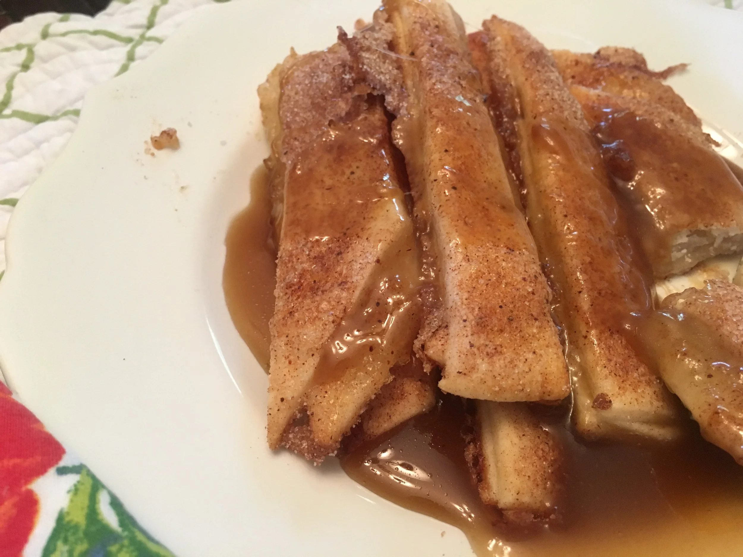 Fries with a heavy drizzle of caramel!