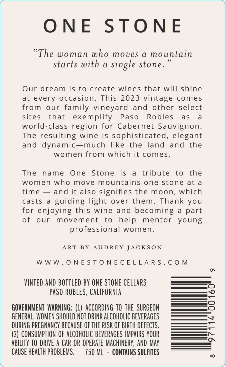 2023 One Stone Cabernet Sauvignon - Back.jpg