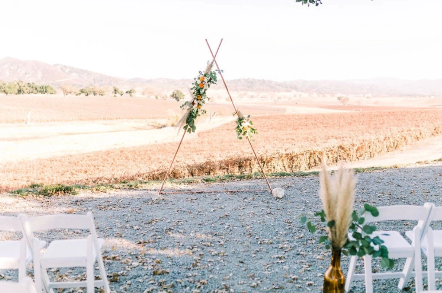 Ceremonies that feel effortless and scenic. With rolling vineyard views and golden light, Ancient Peaks Barn is the perfect place to say &ldquo;I do.&rdquo;⁠