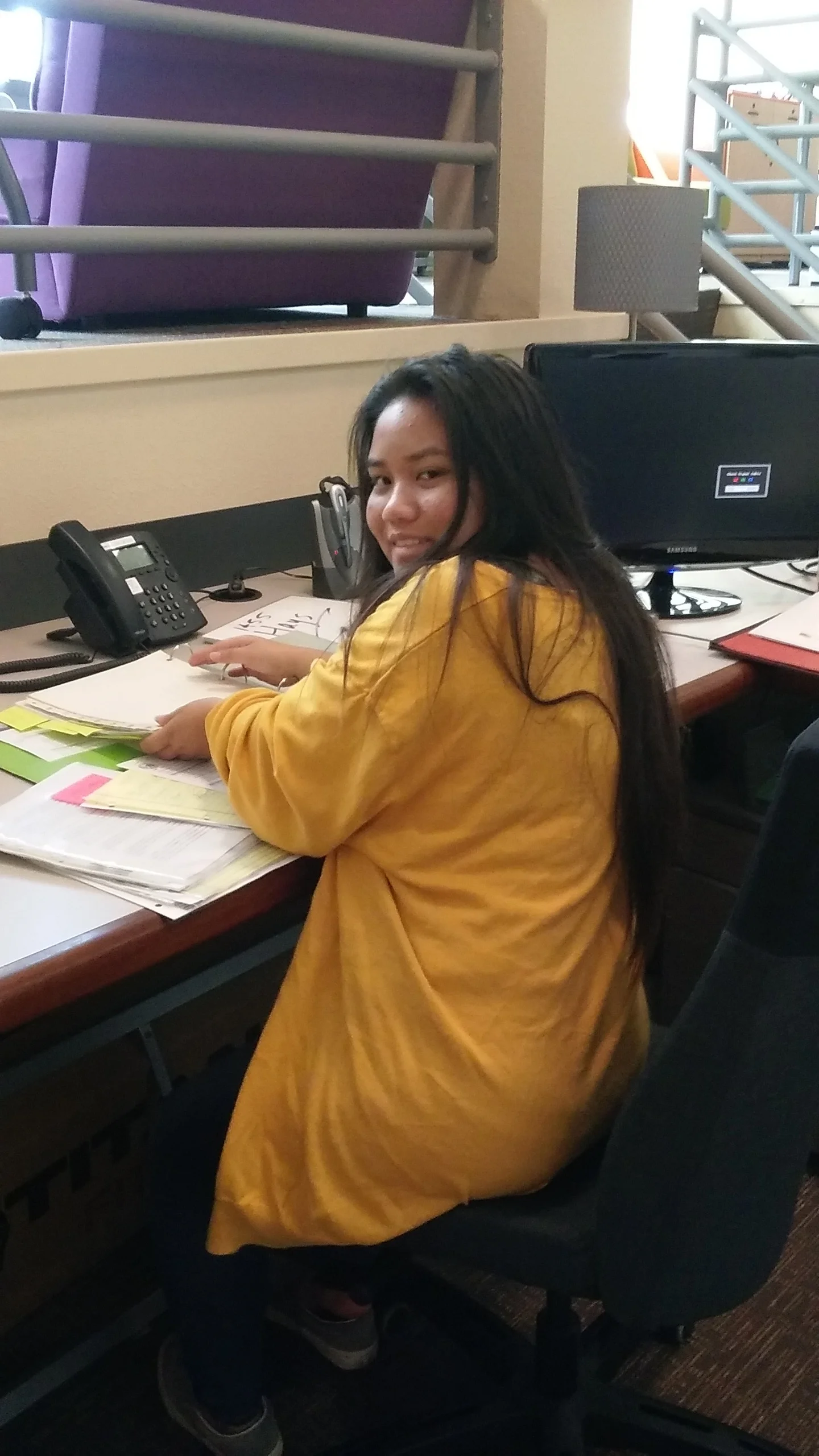 Anjelika organizing a project file