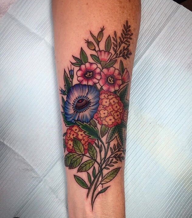 Neo Traditional Flower Tattoo  The Order Custom Tattoos  The Order Custom  Tattoos