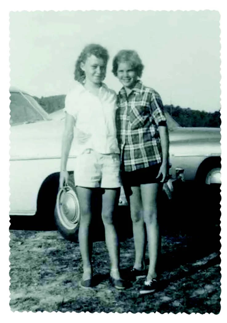 UTEP President Diana Natalicio stands with her childhood friend, Sharon Croissant, in this photo taken in summer 1952 in St. Louis, Missouri. Croissant met President Natalicio in kindergarten.
