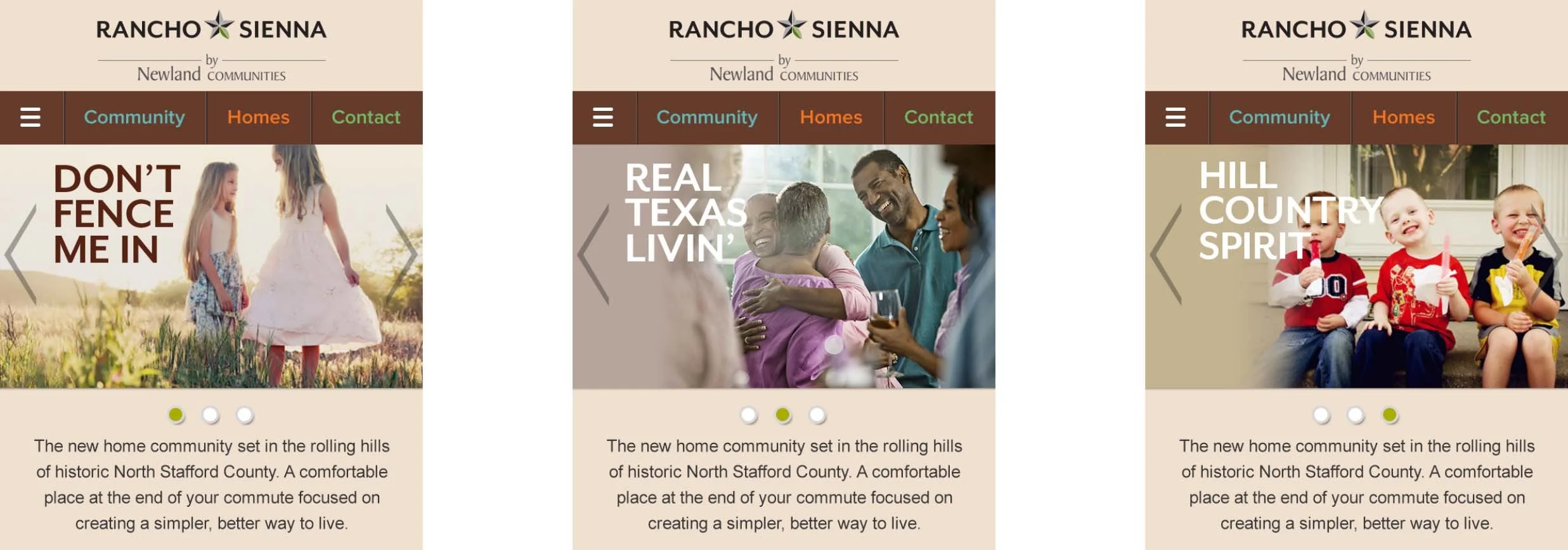 Rancho Sienna Mobile Website