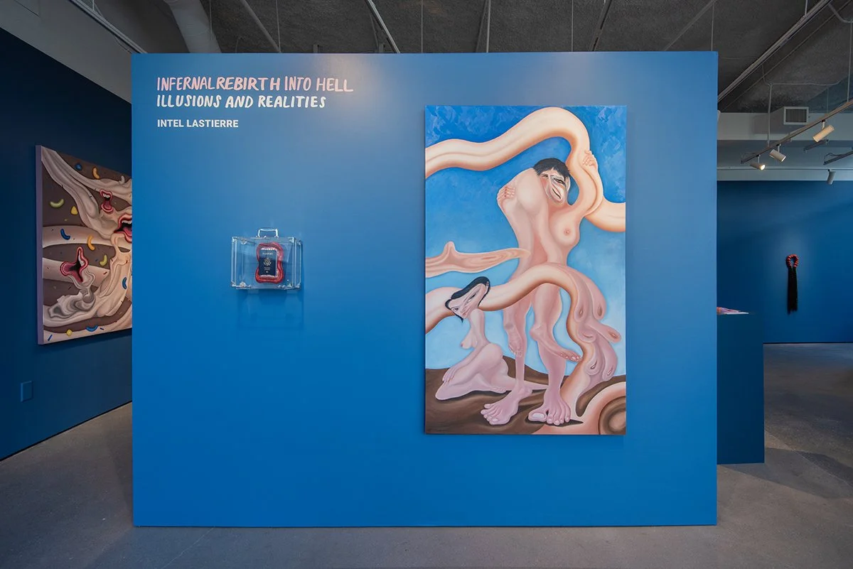   The Paradox of Arrival  (2025) Intel Lastierre oil on linen 65” x 40” 