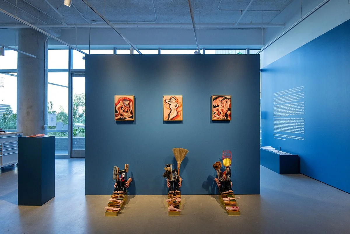  paintings:  Sigbin, Maria Labo Aswang, and Tikbalang  (2025) Intel Lastierre 16” x 12” oil on linen  installations:  The Hands that Built the Sky / Ang mga Kamot nga Nagtukod sang Kalangitan  (2025) Intel Lastierre installation art size variable  