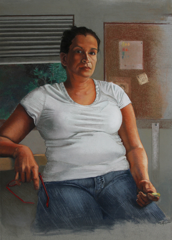 Self Portrait: artist in her studio