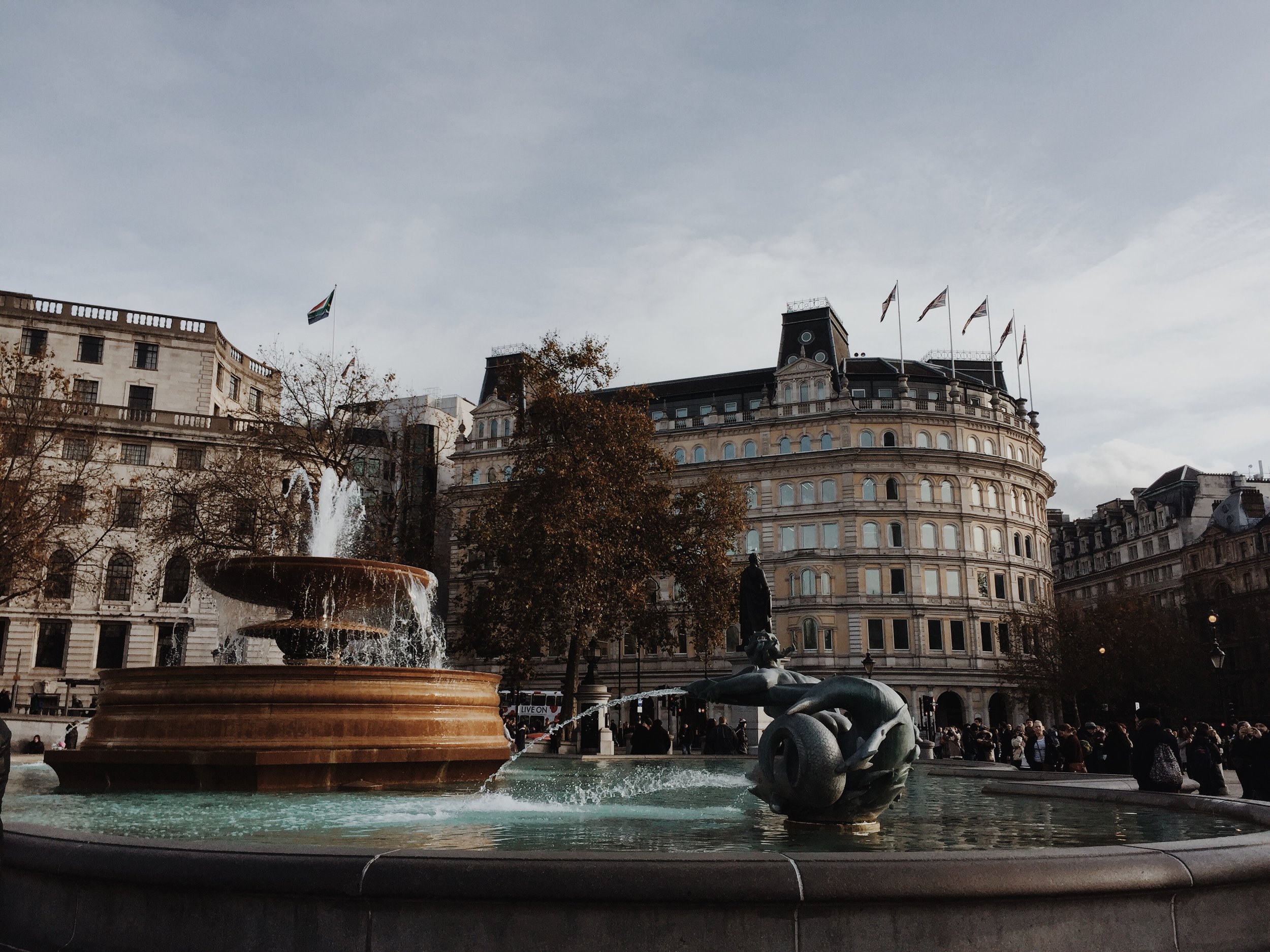 I took this photo at Trafalgar Square, it was a peaceful moment.