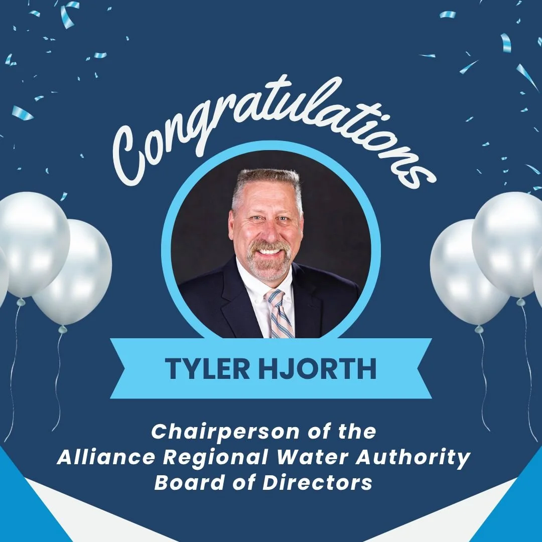 We are thrilled to announce Tyler Hjorth as the new Chair of Alliance Water! 🌊🎉

Tyler is the current Director of Public Utilities at San Marcos. He brings over 25 years of experience in the utility sector. His experience will be key to Alliance&rs