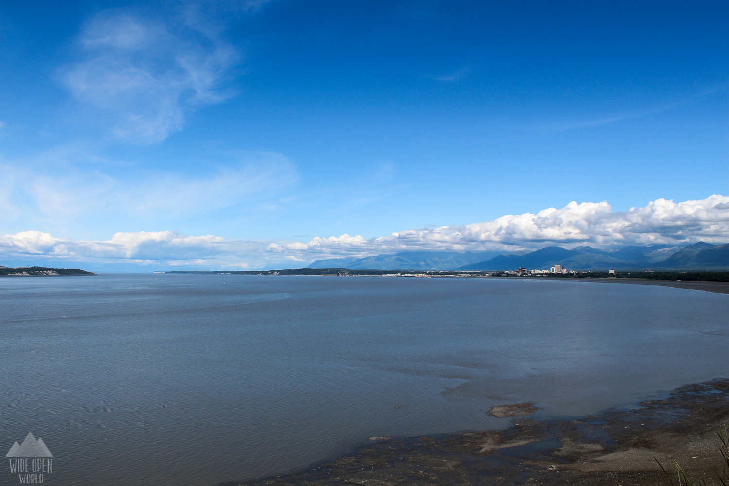 The view of Anchorage from the trail.